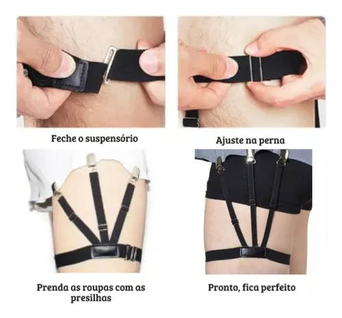 Suspens rios Segura Camisa Social Cinta Liga El stico MercadoLivre