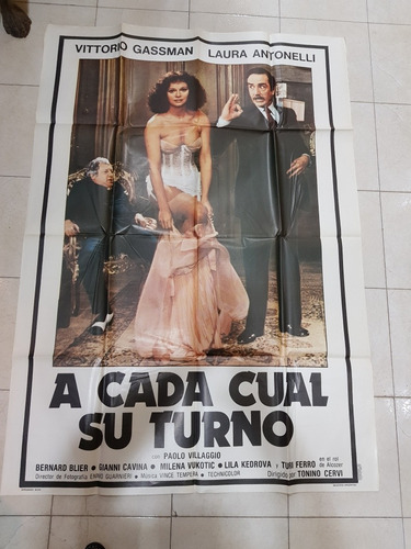 Antiguo Afiche Medida Doble-c/vittorio Gassman-envio 