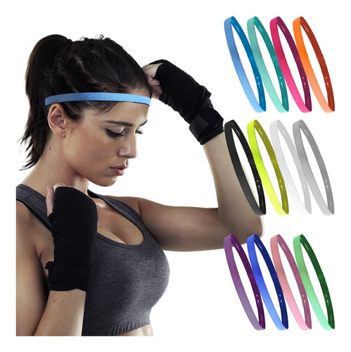 12 Uds Bandas Deportivas Delgada Elásticas Para Cabello