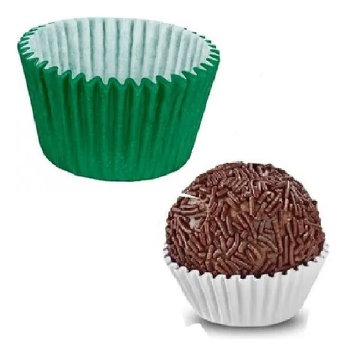 Forminha Forma Papel P/ Docinhos Doce N°4 Verde C/1000 Cor Verde-escuro