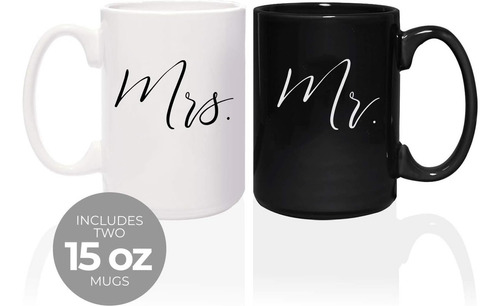 Tazas A Juego Mr And Mrs De Canopy Street, 2 Tazas Gigantes