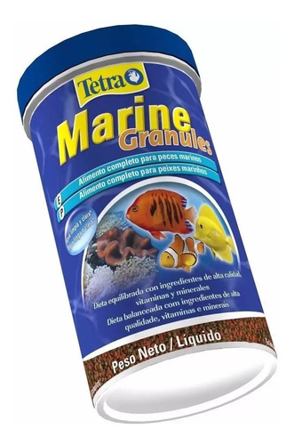 Imagen 2 de 10 de Tetra Marine Granulos 225g - Alimento Peces Marinos Acuario