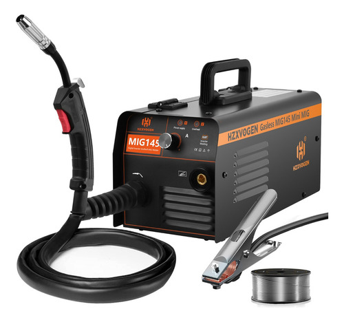Soldadora inverter Mig sin gas 145A 50/60HZ 60% ciclo de trabaj Herro acero al carbono 1KG