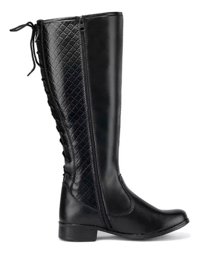 Bota Feminina Over The Knee Cano Alto Amarrar Inverno 2019