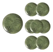 Comprar Jogo 8 Prato Raso De Cerâmica Coup Palm Tree Olive Alleanza