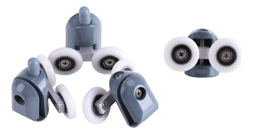 Repuesto Kit De Ruedas Dobles Cabina Ducha Curva/cuadrada X5 Gris