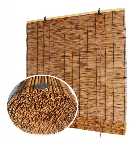 Persiana Enrollable Bambu Para Patio Porche 70 % Uv 30 A