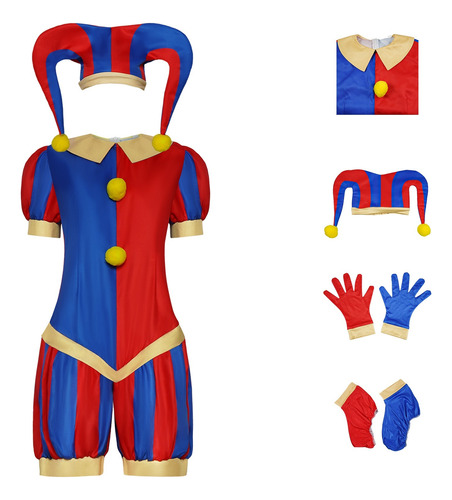 Trajes Pomni De Circo Digital Mágico For Niños Y Adultos