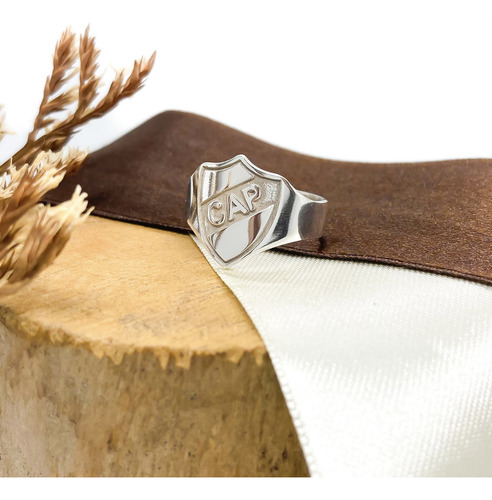 Anillo Escudo Equipo FĂștbol Argentina Platense A - Chico Plata 925