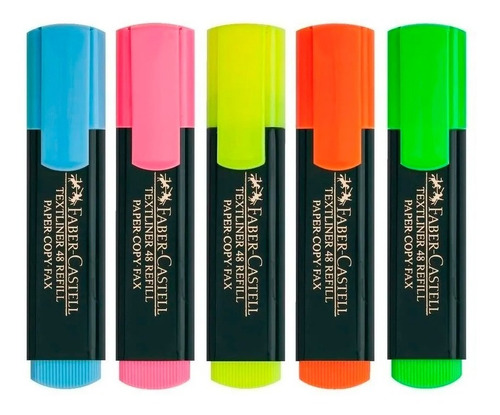 Resaltador Faber Castell 48 Recargable X 10 Unidades