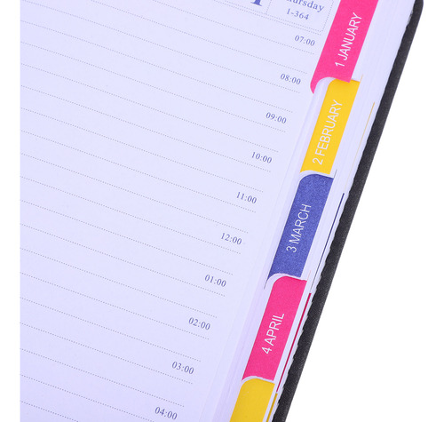 Cuaderno A5 Pu Con Pestañas De Índice Mensual Portátil 2026