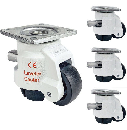 Leveling Casters Set Of 4 With Ratcheting Handle Design