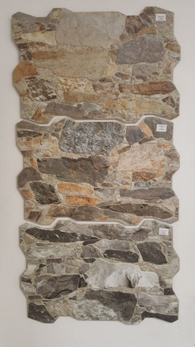 Ceramica Española Simil Piedra Muralla Gris/mix/ocre X M2 Mj