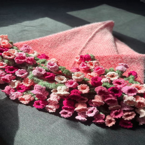 Manta De Ramo De Flores Crochet Suave Y Hecha Mano For Toda