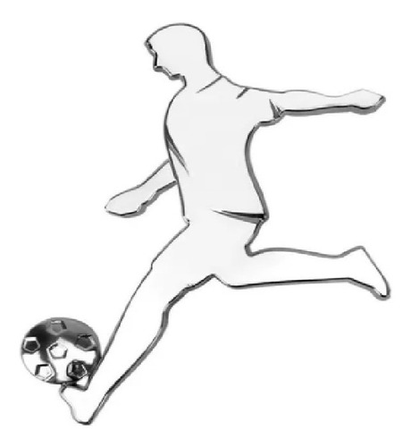 Emblema Alto Relevo 3d Em Abs Futebol Masculino Cromado
