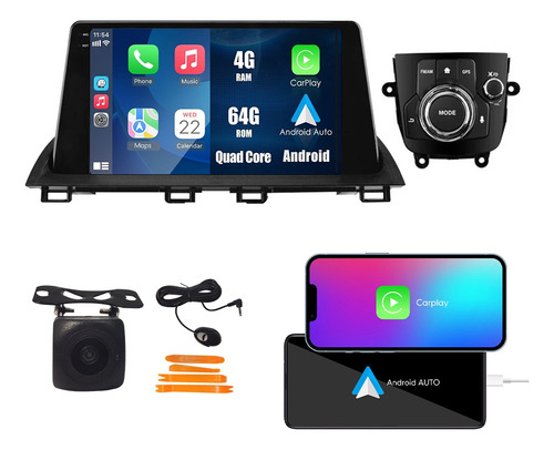 Radio Estéreo Android Para Mazda 3 Axela 2013-2018 4+64g