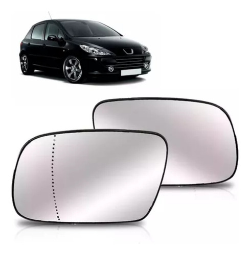 Lente Retrovisor Peugeot 307 2001 A 2012 Asférico Esquerdo