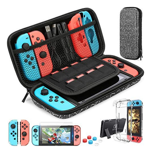 Forro Estuche Protector Para Nintendo Switch + Accesorios