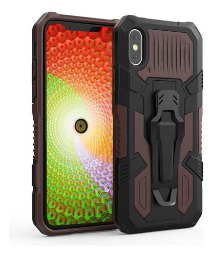 Funda Case Para LG K41s New Robot + Gancho Antishock Marron