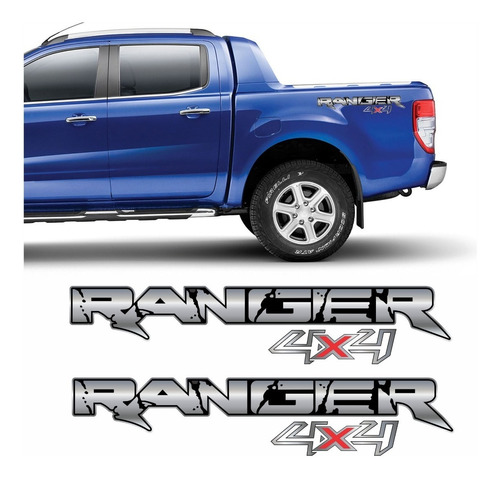 Adesivos Para Ford Ranger 4x4 2013 A 2019 Caçamba Rpt013