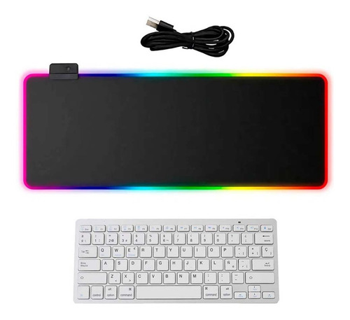 Pack Teclado Bluetooth Qwerty + Mouse Pad Gamer 