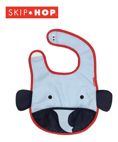 Babero Skip Hop® Zoo Elephant Ready, color azul, talla 1
