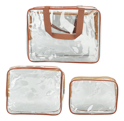 3 Piezas Bolsas De Viaje Transparentes Bolsas De Maquillaje