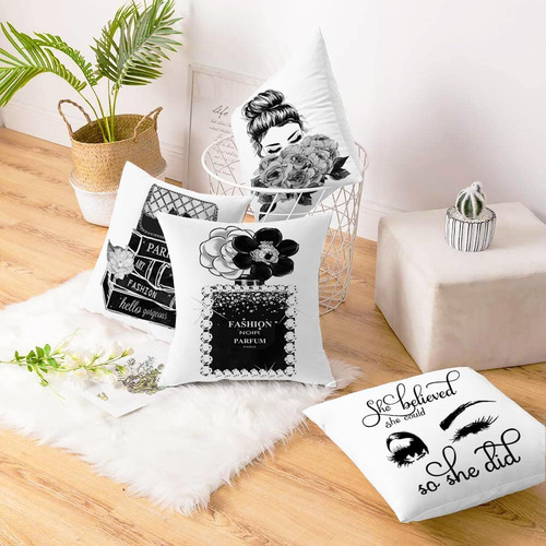 Hsinya Set Of 4 18x18 Cama De La Cama De Sofá Cubiertas De A