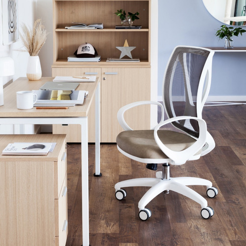 Imagen 3 de 5 de Silla De Oficina Alma White Ergonómica