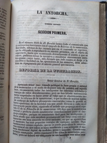 Libro Antiguo De Ciencias 1850 La Antorcha Por Luciano Martí (Usado)