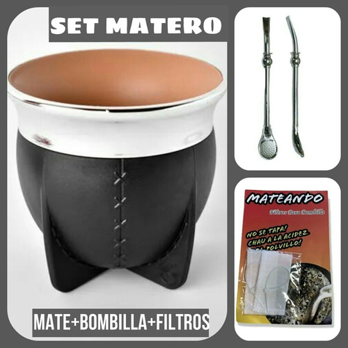 Set Matero!mate Pampa Argentino Camionero+bombilla Brasilera