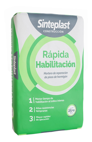 Mortero Rapida Habilitacion Sinteplast Construccion 25kg