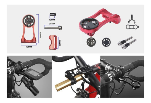 Imagen 6 de 10 de Soporte De Aluminio Para Go Pro Manubrio Bicicleta Moto Mono