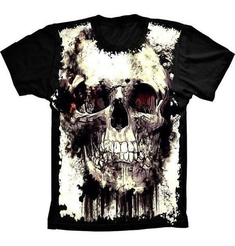 Camiseta Estilosa 3d Fullprint - Skull Caveira Style