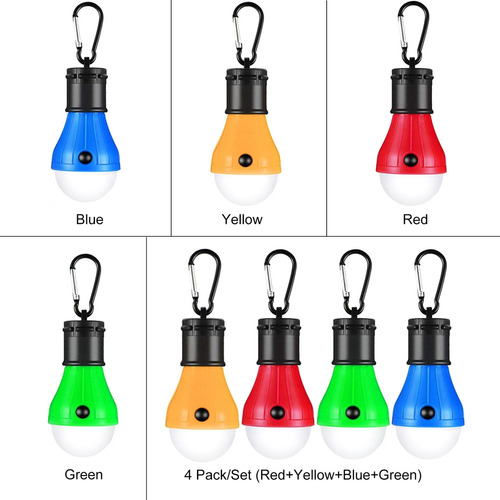 Linterna Led Portátil Para Acampar Con Gancho, 3 Modos De Lu