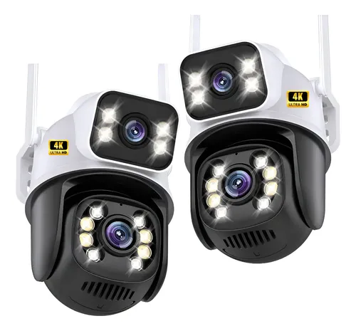 Câmera Segurança Ip Smart Wifi A28 Externa Kit Lente Dupla Branco...