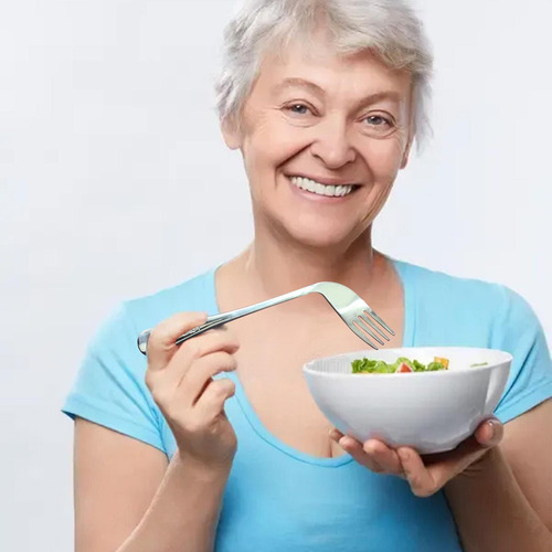 Anciano Codo Tenedor Cuchara Tenedor De Comer En Ángulo Cuch