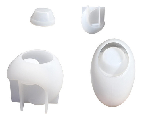 Molde De Silicona Para Portavelas De Luna Molde De Resina Po