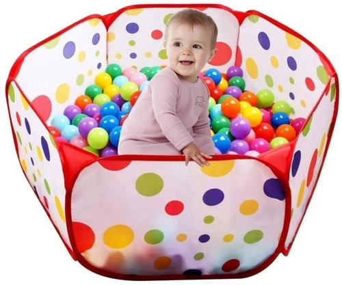 Carpa Casita Infantil C/túnel Y Pelotero 3en1 +100 Pelototas