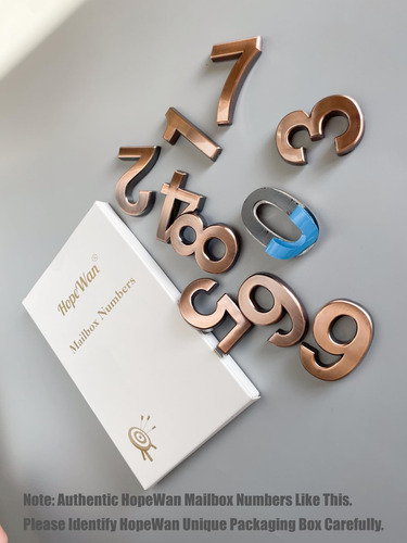 Números De Bronce De Hopewan, Calcomanías De 2 Pulgadas De P
