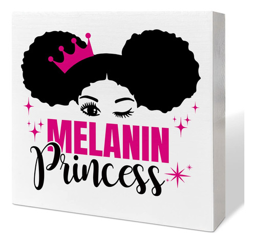  Set Decorativo Ninos Afro, Princesa Melanina, Letrero Made