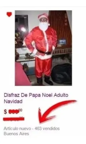 Disfraz Traje De Papa Noel Adulto Navidad 19.100