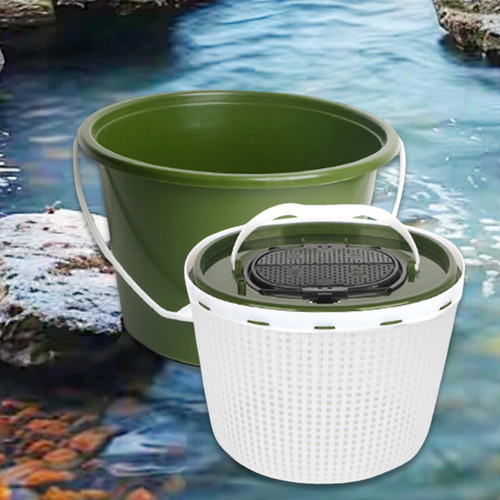 Cubo De Pesca De Hielo Cubo De Pescado Vivo Barril Ronda 10l