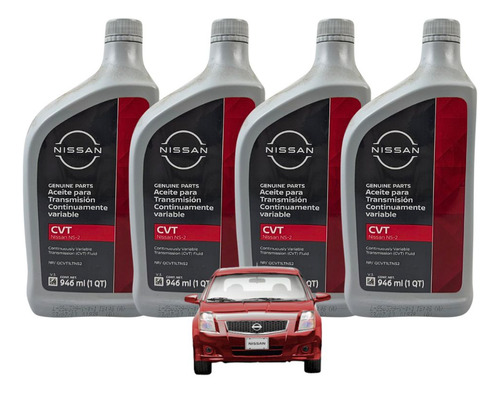 4 Lt Aceite Nissan Transmisión Cvt Sentra Se-r 2011