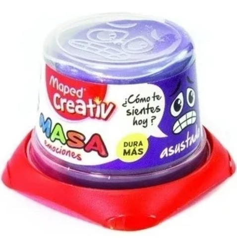 Imagen 2 de 6 de Masa Para Modelar Maped Creativ De 140 Grs X 4 Potes Fluo