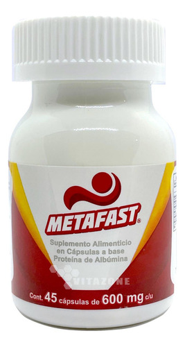 Metafast Proteína Albumina 45 Cápsulas 3 Frascos Sabor Sin Sabor
