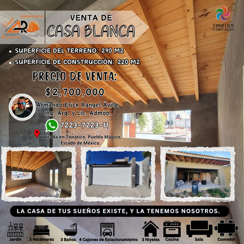 Venta Casablanca En Tonatico En Obra Gris Con Todo Lo Necesario Para Terminarla A Tu Gusto Y Presupuesto. De Oportunidad Y Muy Bien Ubicada Con Acabados De Lujo.