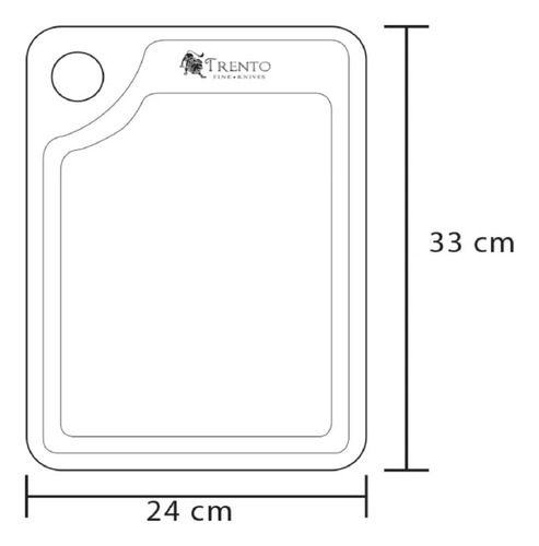 Tabla De Cortar Cocina Trento 33 X 24cm X 1cm Ecologica Nombre Del Diseño Tabla De Cortar Color Verde