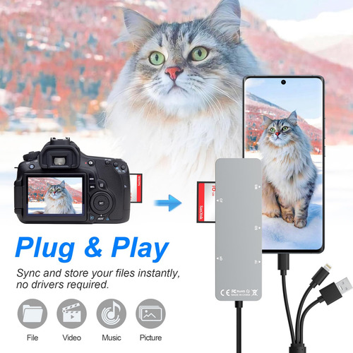 Adaptador Memory Stick Pro Duo, Lector De Tarjetas 5 En 1 Pa
