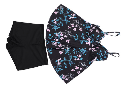 Vestido De Baño Estampado Con Tirantes Finos Elástico L
